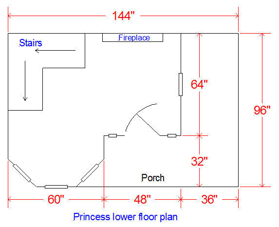Image of lower floorplan for kids playhouse
