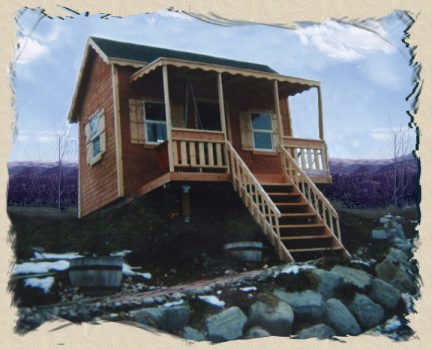 Outdoor mountain cabin playhouse