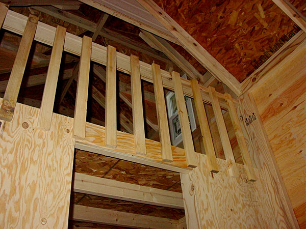 vaulted overlook in cottage playhouse