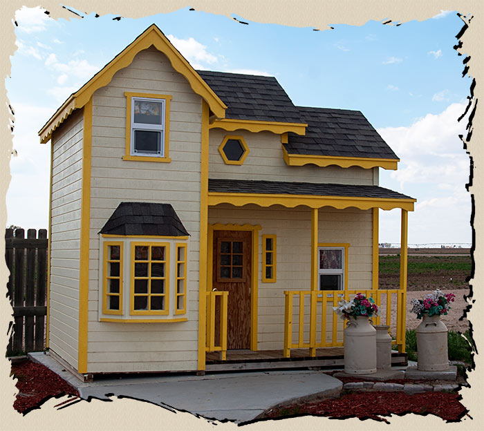 wooden wendy house two storey