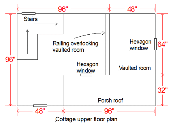 Image of Cottage upper floorplan