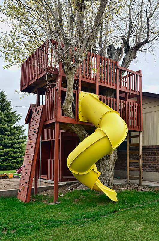 Treehouse slide