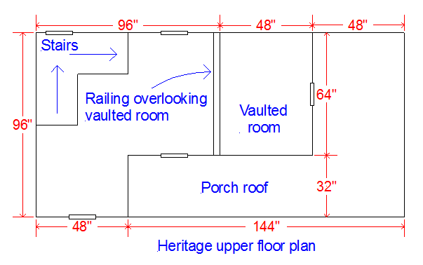 upper floorplan for heritage playhouse