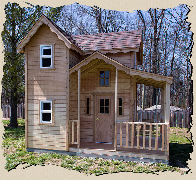 Kids playhouse, Mini country cottage with porch and swing