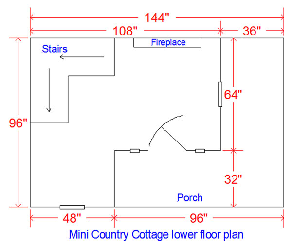 playhouse floorplan for the mini country cottage
