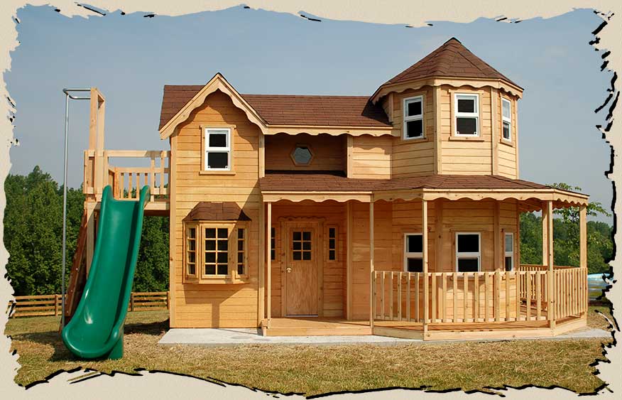 large wooden playhouse